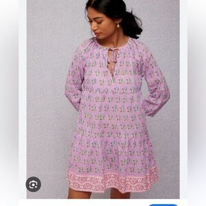 SZ block print dress xs worn once! Tuckernuck